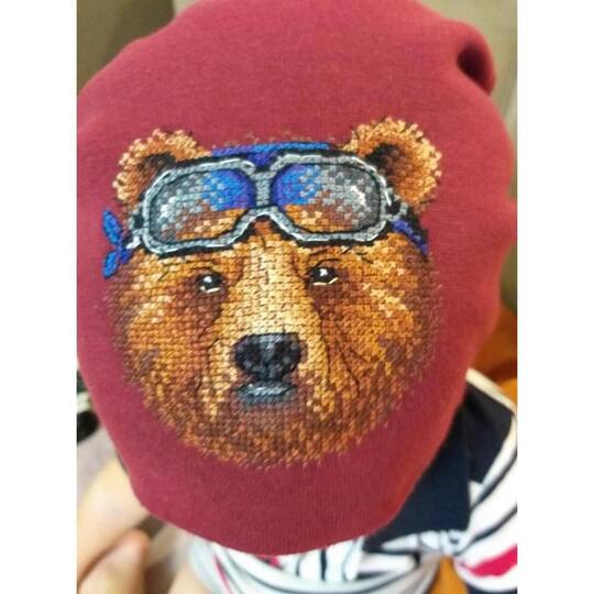 MP Studia Bear Cross Stitch On Clothes Kit